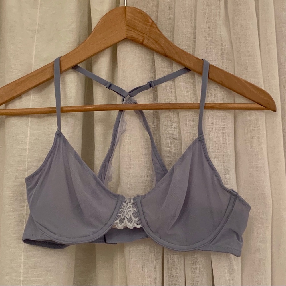 Aerie Happy Mesh and Lace Racerback Bra 34C